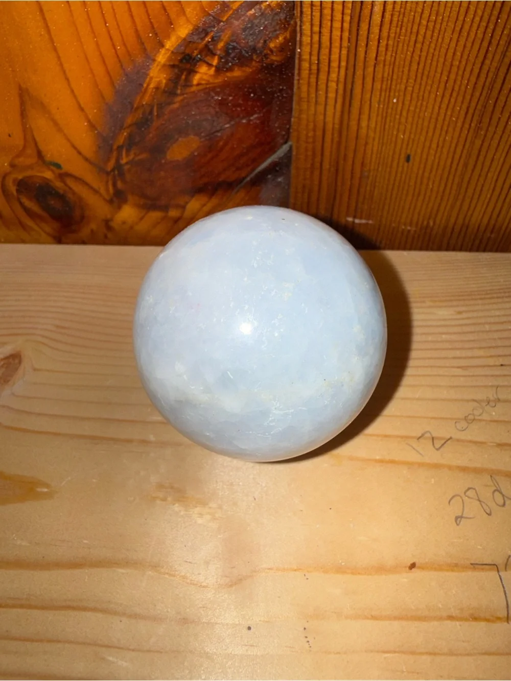 Blue Calcite Sphere Crystal - Picture 4 of 5